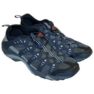 ECCO Men’s Trail Hiking Shoes Blue Gray Speed Lace - US 13-13.5